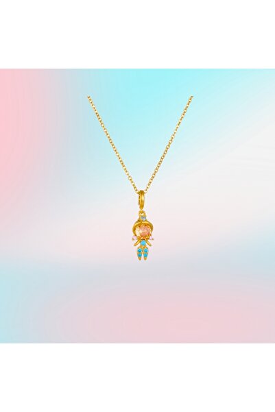 Choice قلادة الأميرة الصغيرة الخيالية الأنيقة المصنوعة من الزركون الملون بطول...