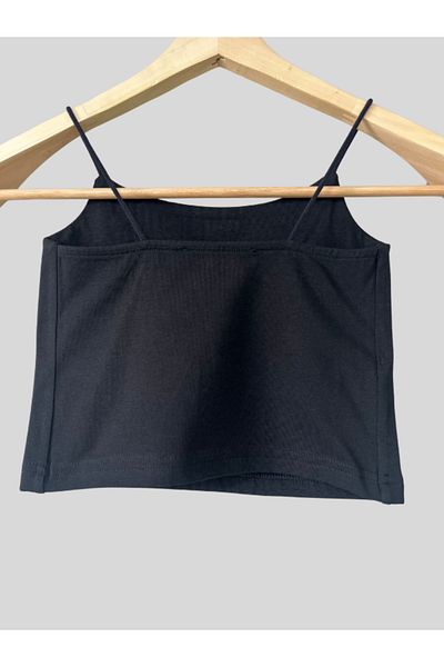 Damla Women's Rope Strap Cotton Crop Top Bustier Blouse Tank Top