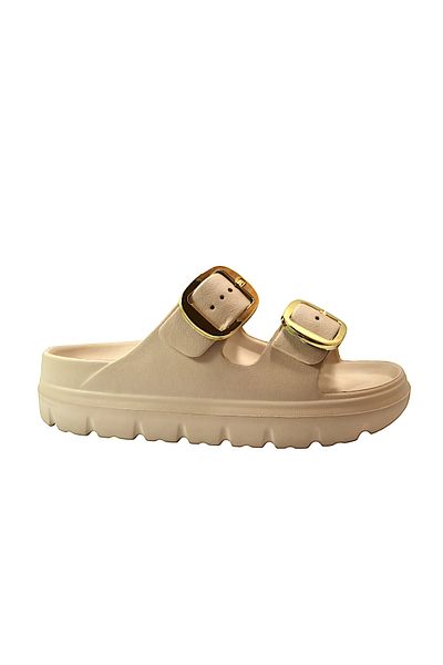 Onlo Ayakkabı Onlo Shoes BY.881 Γυναικείες παντόφλες με διπλή πόρπη με χοντρή ανατομική σόλα