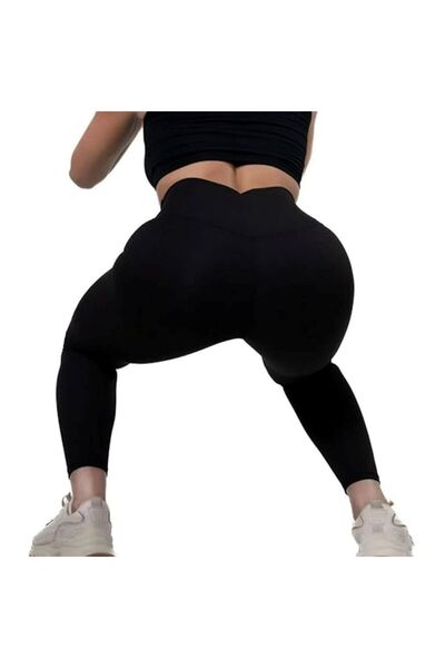 Toparlayıcı Etkili Yüksek Bel extra Lastik Takviye Kadın Günlük Ve Spor Tayt
