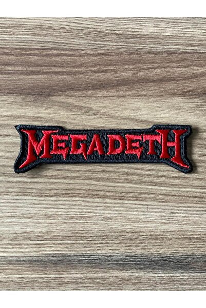StüdyoÜmitTişört Megadeth Red Logo Peç,patch,patches,arma ve kot yaması