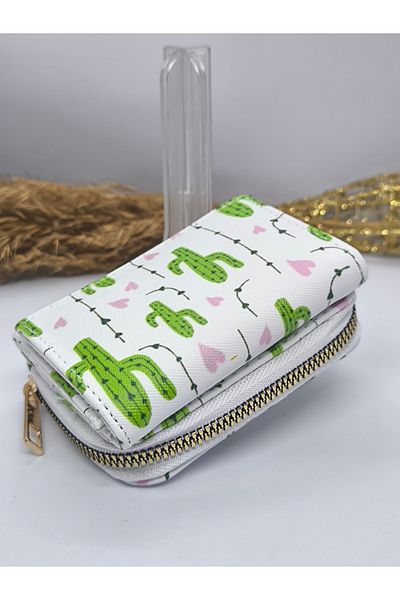 Ece Takı Aksesuar Patterned Paper Children's Small Size Wallet with Money and Coin Compartments