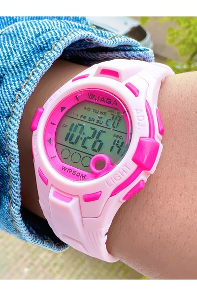 Jaga 10 Atm Waterproof Silicone Cord Children's Wristwatch (Suitable for Use in the Sea and Pool)