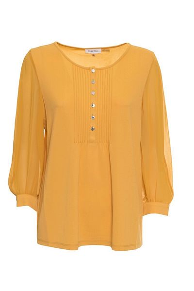 Calvin Klein Women's blouse CK M0AHK838 Yellow Ochre M INTL