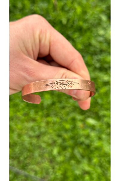 gulflower nude سوار من النحاس الخام مصنوع يدويًا مع آية قابلة للتعديل