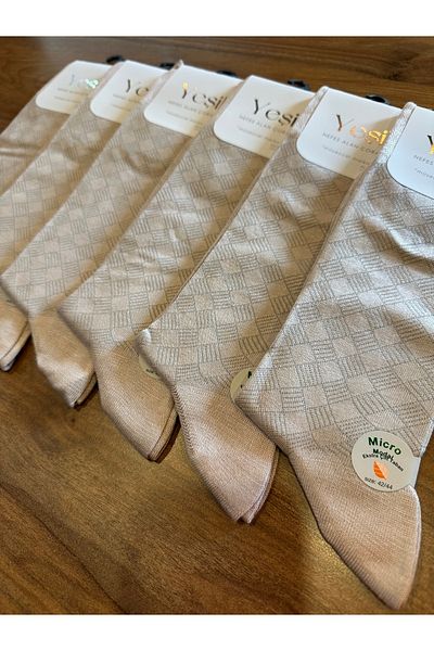YEŞİL Мъжки чорапи от микромодал Comfort Jacquard, 6 броя