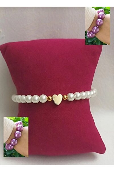 MAKSESUAR Woman's pearl heart detailed bracelet