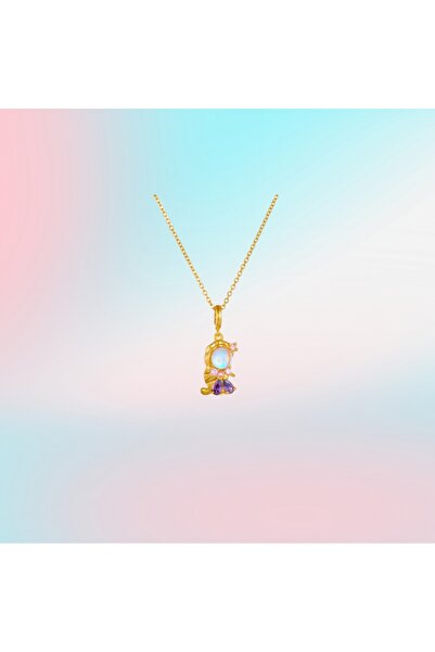 Choice قلادة الأميرة الصغيرة الخيالية الأنيقة المصنوعة من الزركون الملون بطول...