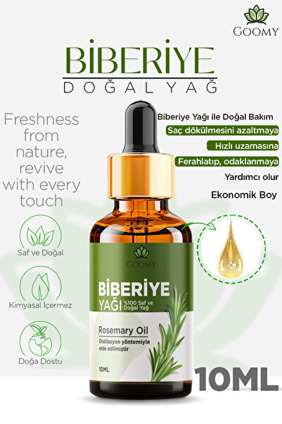 Singularis Gommy Biberiye Yağı %100 Doğal Bitkisel Uçucu Yağ Rosemary Oil 10ml