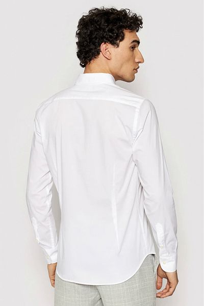 La Martina Camasa La Martina Slim fit cu logo brodat CCMC02 Alb L INTL