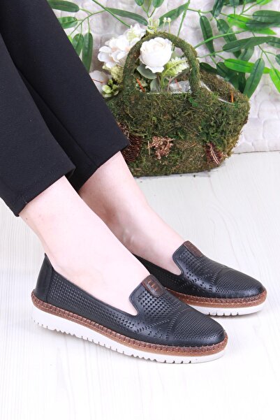 Mehmet Mete 1008 Зручні лазерні перфоровані жіночі туфлі з натуральної шкіри