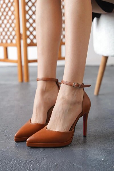 PayBuy Kadın Elegant Ayakkabı Baretli Sivri Burun Topuklu Ayakkabı Özel Tasar...