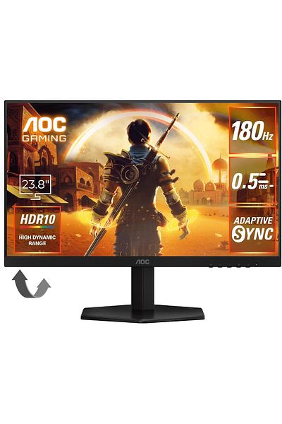 Aoc Gaming Monitor IPS 23.8-Inch 24G42E – FHD 1920x1080, 180Hz Refresh Rate, 1ms GTG Response Time