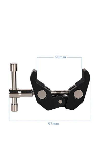 AZT Super Crab Clamp Kelepçe 1/4 ve 3/8 inç DSLR , Magic Arm , Rig vb.