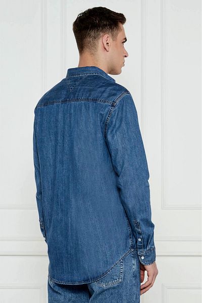 Tommy Jeans Camasa Tommy Jeans din denim cu capse Albastru inchis M INTL