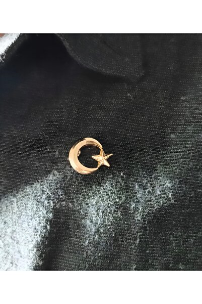 efmues Ay yıldız yaka rozeti metal rozet