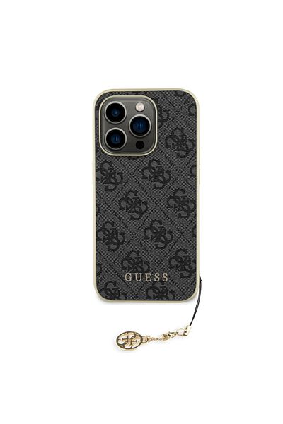Guess Case for iPhone 15 Pro Max Hardcase 4G Charm, Guess - Gray