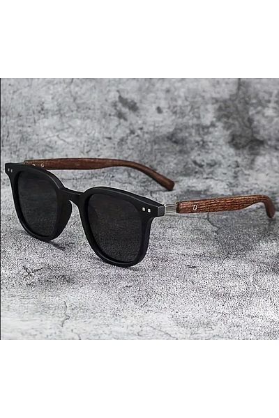 Silpus Polarized Sports Men's Sunglasses with Wooden Detail