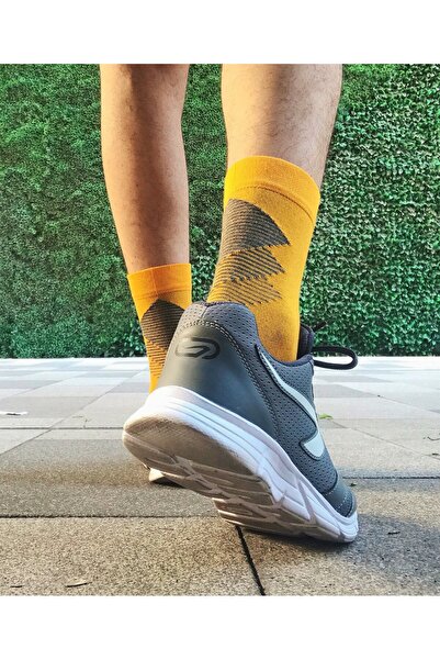 Go With 5'li Bambu Renkli Dikişsiz Koşu Spor Topuk Burun Güçlendirilmiş Nem Emici Fit Erkek Çorap Seti 3209