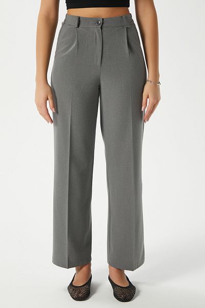 Ritnice Women's City Elastic Waist Poly Viscose Anthracite Woven Trousers