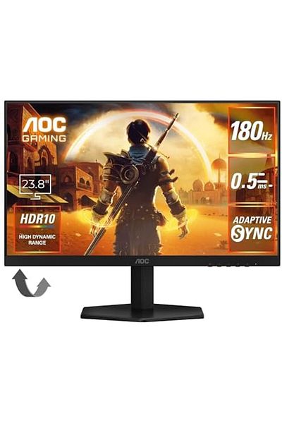 Aoc Gaming Monitor IPS 23.8-Inch 24G42E – FHD 1920x1080, 180Hz Refresh Rate, 1ms GTG Response Time