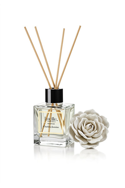 Lucille Esanslı Kalıcı Kokulu Charka Jasmin Aromalı Bambu Çubuklu Oda Kokusu-...