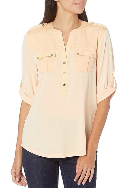 Calvin Klein Women's shirt CK M0BH7877 Light beige XS INTL