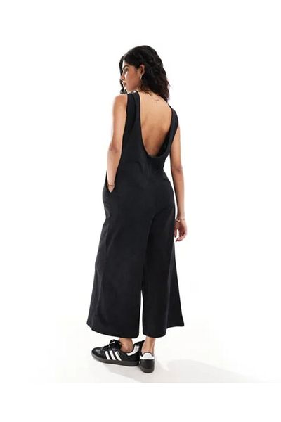 İHRACATFAZLASI Export Tumbled Washed Backless Jumpsuit