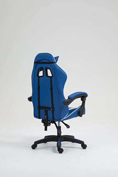 1st Adjustable Comfortable Gaming Chair with Steel Frame - Black & Blue