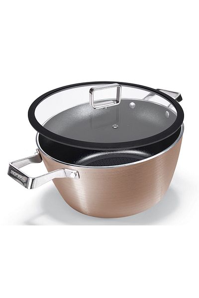 moneta Moneta Rosegold Diamond saucepan with glass lid