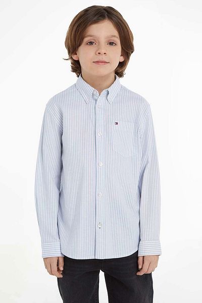 Tommy Hilfiger Tommy Hilfiger Kids Shirt KB0KB08517 White/Lavender Blue 164 CM