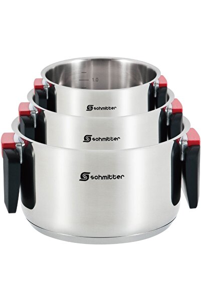 SCHMITTER Set of 3 pots with lids (6 pieces) Schmitter