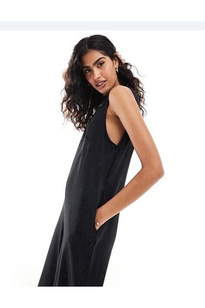İHRACATFAZLASI Export Tumbled Washed Backless Jumpsuit
