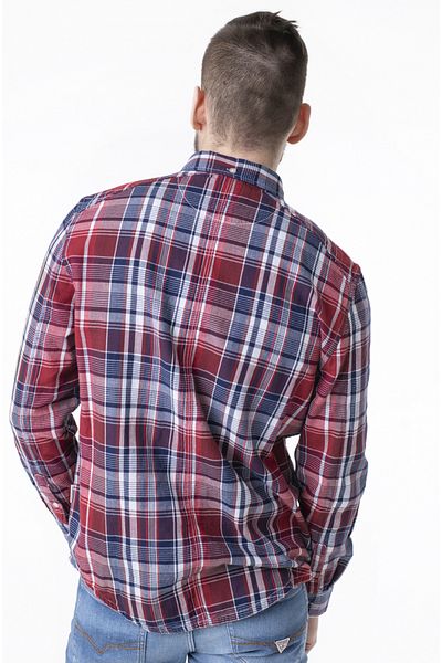 Guess Camasa Guess din bumbac cu guler button-down regular fit Rosu L INTL
