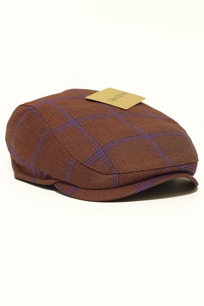 Capstories Men's Cap Hat Burgundy Blue Standard Size All Seasons Cap (Shipped in Box)
