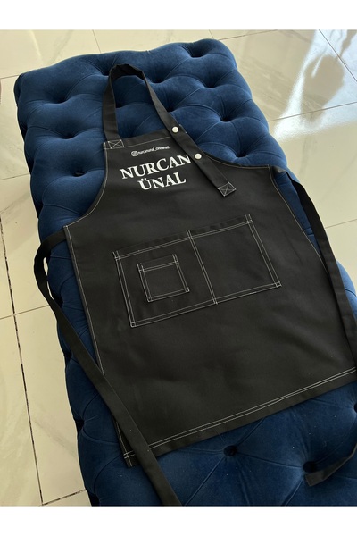 Gala Atelier İsme özel ayarlanabilir askılı kontrast önlük