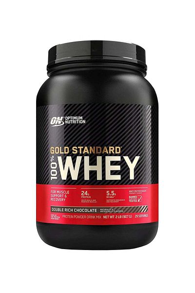 Optimum Nutrition Gold Standard 100% Whey Protein Powder, 2 lbs (Double Rich Chocolate)