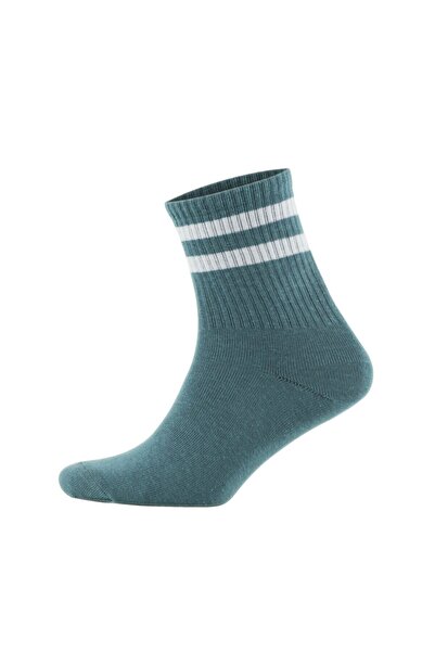 Go With 4'lü Pamuklu Çemberli Kısa Yarım Konç Yıkamalı Fitilli Kolej Tipi Tenis Spor Erkek Çorap 3501