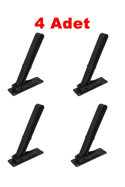 ÖZ İŞ MOBİLYA Ahtapot Sofra Ayağı Katlanır Sofra Ve Sini Ayakları (SİYAH) 4 Adet
