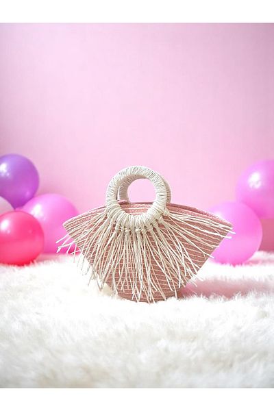 ATELIER Girl's Beach Bag, Children's Handbag, Pink Bag, Daily Bag, Mother Daughter Bag