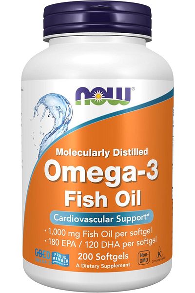 Now Foods, Omega-3, Cardiovascular Support, 200 Soft Gels