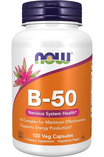 Now Foods Vitamin B, 50 Mg 100 Veg Capsules