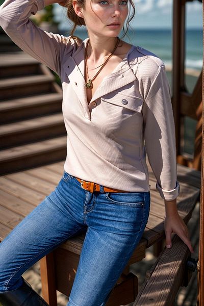 bacc Women's Stone Epaulette Half Placket Camisole Blouse Bcbsk-25700-3283