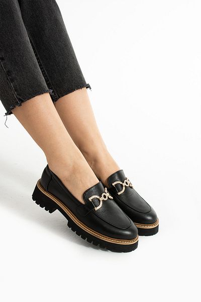 Getcho Pantofi de damă Alaba din piele naturală neagră