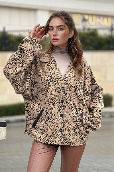bacc Дамско кафяво яке Oversize Casual Bcbsk-25700-3509