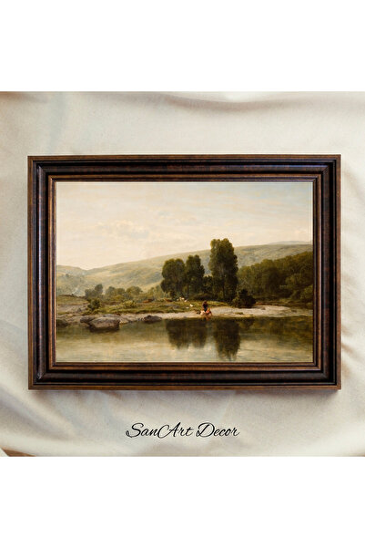 Sanart Vintage Tablo, Yağlı Boya Tablosu, Çerçeveli Tablo, Sanatsal Dekor, Te...