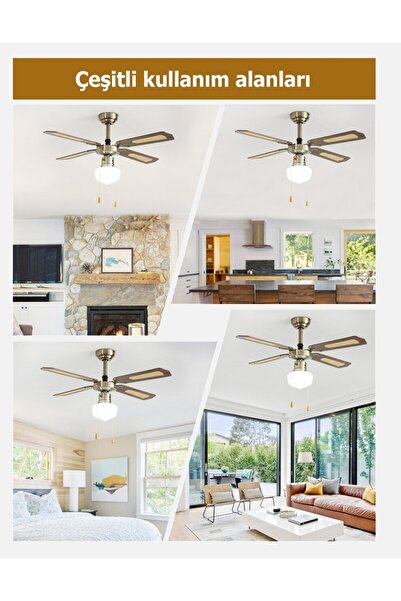 Magnotto Vantilatörlü Avize Tavan Tipi Vantilatör Pervane Avize Pervaneli Lambalı Tavanda Vanti Vantilatör