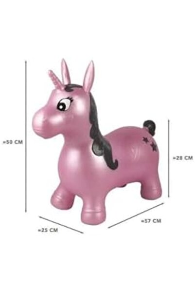 STOREMAX srhtDS Unicorn şişme atlama makinesi, kapalı ve açık, ergonomik tasarım, el pompası dahil, pe