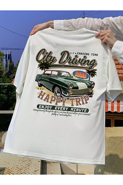 Bengi Clothing تي شيرت مطبوع بأكمام قصيرة وقصة كبيرة الحجم