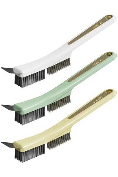 STOREMAX Ntwork Home 3 in 1 Detailed Cleaning Brush for Oil Scraping and Detailed Scrubbing C